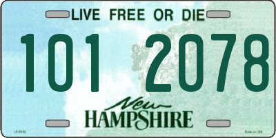 NH license plate 1012078