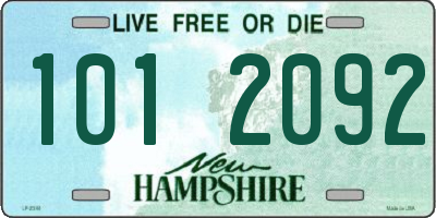 NH license plate 1012092