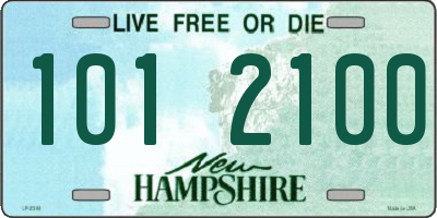 NH license plate 1012100