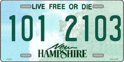 NH license plate 1012103