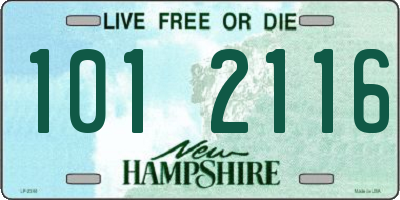 NH license plate 1012116