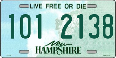 NH license plate 1012138