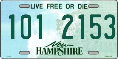 NH license plate 1012153