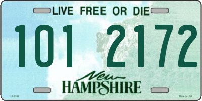 NH license plate 1012172