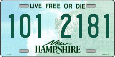 NH license plate 1012181