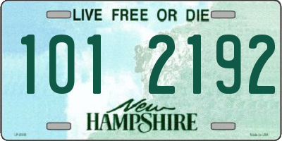 NH license plate 1012192