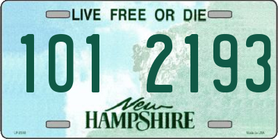 NH license plate 1012193