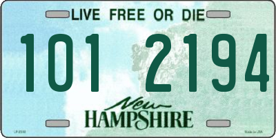 NH license plate 1012194