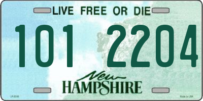 NH license plate 1012204