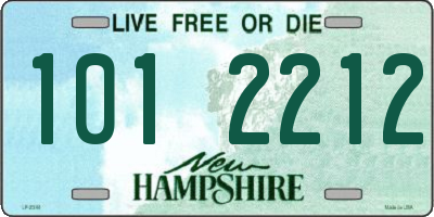 NH license plate 1012212