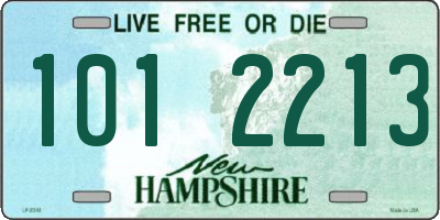 NH license plate 1012213