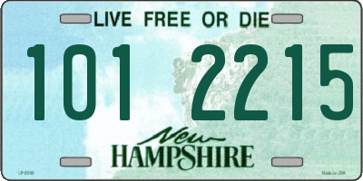 NH license plate 1012215