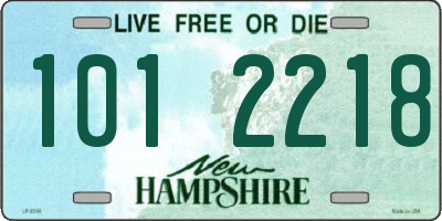 NH license plate 1012218