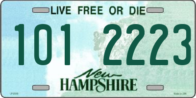 NH license plate 1012223