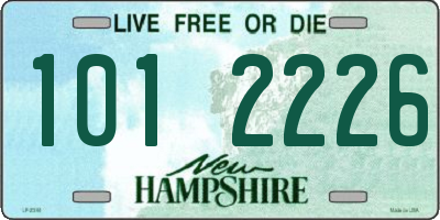 NH license plate 1012226