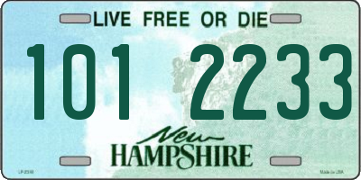 NH license plate 1012233