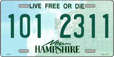 NH license plate 1012311