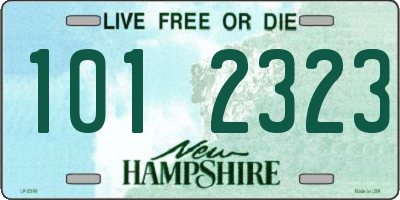 NH license plate 1012323