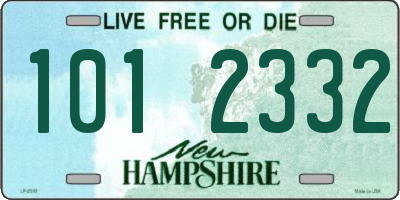 NH license plate 1012332