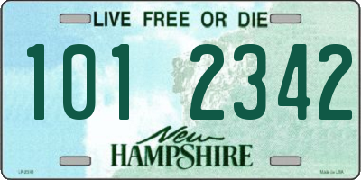 NH license plate 1012342