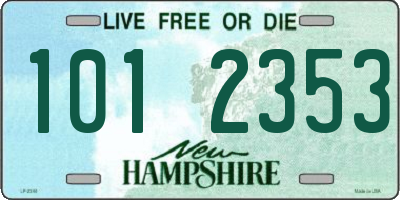 NH license plate 1012353
