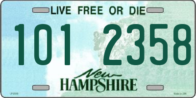 NH license plate 1012358