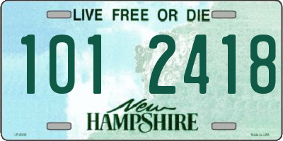 NH license plate 1012418