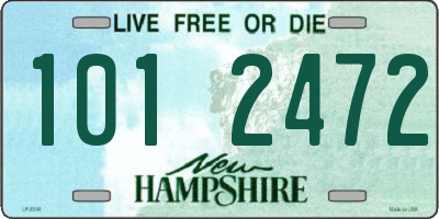 NH license plate 1012472