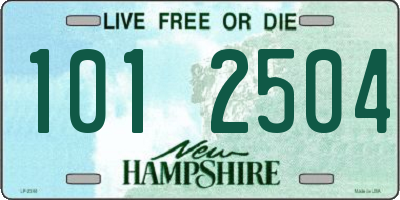 NH license plate 1012504