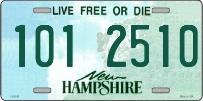 NH license plate 1012510