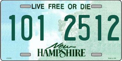 NH license plate 1012512