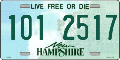 NH license plate 1012517