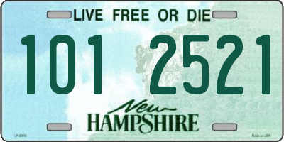 NH license plate 1012521