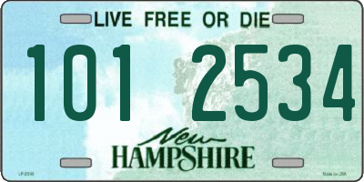 NH license plate 1012534