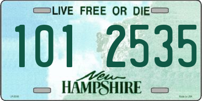 NH license plate 1012535