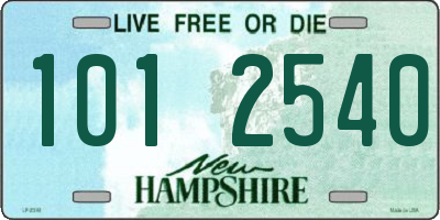 NH license plate 1012540