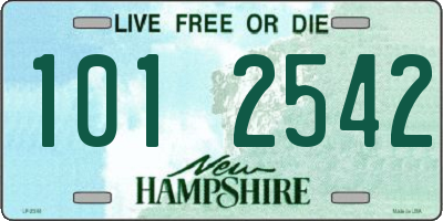 NH license plate 1012542