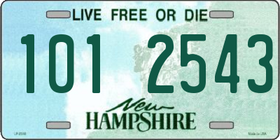 NH license plate 1012543