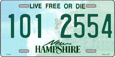 NH license plate 1012554