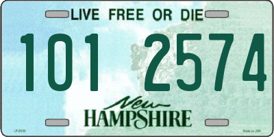 NH license plate 1012574