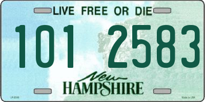 NH license plate 1012583