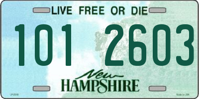 NH license plate 1012603