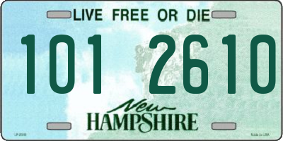 NH license plate 1012610
