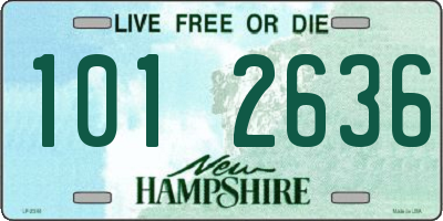 NH license plate 1012636