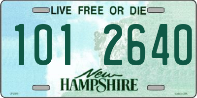 NH license plate 1012640