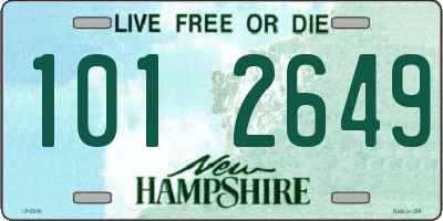 NH license plate 1012649