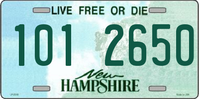 NH license plate 1012650