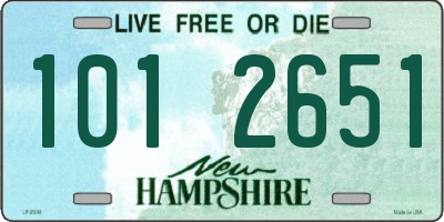 NH license plate 1012651