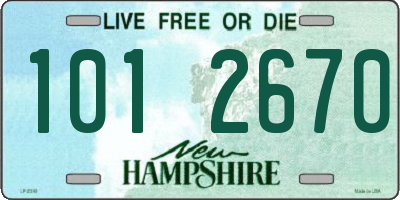 NH license plate 1012670