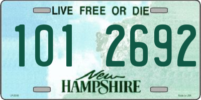 NH license plate 1012692